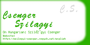 csenger szilagyi business card